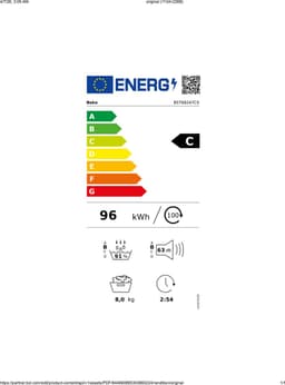 Beko B5T68247C0-1 Warmtepomp droger Hybride + 3 Jaar Gratis Extra Garantie — thumbnail 3