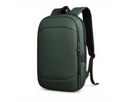 Laptop Rugzak 17.3 inch - Uitbreidbaar 8-18 cm - Waterafstotend - USB Oplaadpoort - Groen