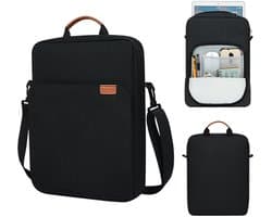 REWYTAZ-Laptop tas - Laptop hoes - Laptop sleeve - Waterafstotend - met Extra Vakken - 13.3 inch - Zwart