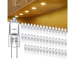60 Stuks G4 Halogeenlamp - 10W 12V - 2700K Warm Wit - 160LM - Dimbare - G4 Pins Halogeenlampen Geldt Voor Afzuigkappen, Ovens, Magnetrons