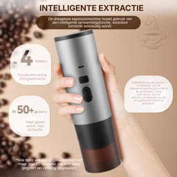 KAD® Draagbare Koffiemachine - Blender To Go - Draagbare Blender - Grijs - 6cm x 6cm x 24cm — thumbnail 3