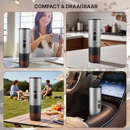 KAD® Draagbare Koffiemachine - Blender To Go - Draagbare Blender - Grijs - 6cm x 6cm x 24cm — thumbnail 4