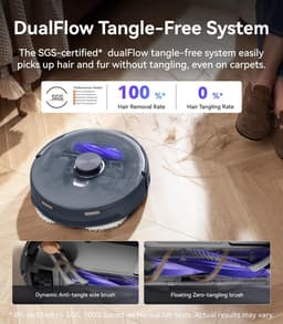Narwal Freo Z10 Ultra Robot Vacuum & Mop: 18000Pa Suction, AI Dual Cameras, 75°C Hot Water Mop, Self-Emptying & Drying — thumbnail 4