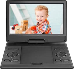 Draagbare DVD Speler 14,9 Inch – 12,1" HD Scherm | Oplaadbaar | USB & SD | TV Synchronisatie | Zwart — thumbnail 1