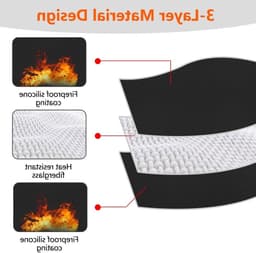 Hittebestendige silicone mat voor airfryer 60 x 80 cm, brandveilig, antislip en waterdicht, ideaal voor oven en keukenoppervlak — thumbnail 4