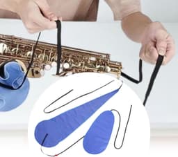 4-delige saxofoonreinigingsdoekenset - Saxofoon Doortrekwisser - Wisser - Onderhoud Doek - Sax Buis Doekjes - Reinigingsdoek voor saxofoon - Poetsdoek - Geschikt voor alt-, tenor-, sopraansaxofoon en andere blaasinstrumenten en houtblaasinstrumenten — thumbnail 4