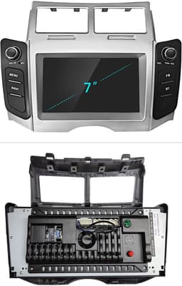 Awesafe Autoradio - Geschikt voor Toyota Yaris 2005 t/m 2011 - Draadloos Apple Carplay & Android Auto - Ram 2GB + Rom 64GB - Android 15.0 Systeem - GPS Navigatie Bluetooth WIFI - 7 Inch Radio Scherm - 2005 2006 2007 2008 2009 2010 2011 — thumbnail 2