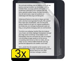 Screenprotector - Folie Geschikt voor Kobo Libra H2O - 3 Stuks - Ultra Clear - Bescherm Folie - Soft TPU - Screen Protector