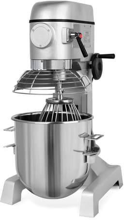 VERTES Professionele deegkneder, deegmachine met planetaire mengarm, inhoud 30 l, roestvrijstalen mengkom, mengblad, deeghaken en garde, 3 snelheden: 142, 234 en 429 rpm — thumbnail 1