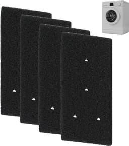 Vier vervangende drogerfilters Geschikt voor Bauknecht Privileg en Whirlpool HX 481010716911 drogers, inclusief sponsfilterpads Geschikt voor warmtepompdrogers en condensdrogers, met afmetingen van 230x115x14 mm. — thumbnail 2