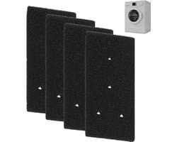 Vier vervangende drogerfilters Geschikt voor Bauknecht Privileg en Whirlpool HX 481010716911 drogers, inclusief sponsfilterpads Geschikt voor warmtepompdrogers en condensdrogers, met afmetingen van 230x115x14 mm. — afbeelding 1