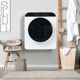 Re-purelife® wasdroger compact met 6 programma's - droogtrommel van ABS met UV- en hoge temperatuursterilisatie - wanddroger met timer en kinderslot - modern wit 49,5 × 42 × 59,5 cm — thumbnail 12