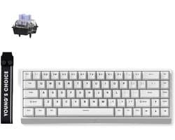 MCHOSE Ace 68 Hall Effect Magnetic Switch Gaming Keyboard - Bedraad - QWERTY (US) - KTEK Magnetic Max Switches - Wit