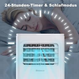 Shinco Mobiele Airco - Draagbare Airco - Portable Airco - Verrijdbare Airco - 7000 BTU - Koeling Ventileren Ontvochtigen tot 54m3 — thumbnail 3