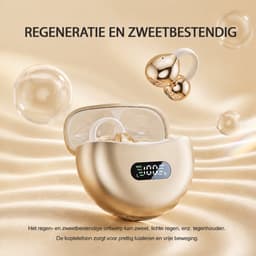 M79 - Open Ear Oortjes - Oortjes Draadloos - Sport Oordopjes - AI vertaalfunctie - 5.4 Bluetooth - Clip On - 16 uur - Spatwaterdicht - IPX5 - Oorclips - Voor sport en kantoor - Goud — thumbnail 3