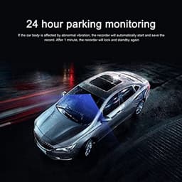 Dashcam voor en achter, Full HD nachtzicht 3-dashcam in de auto, DVR 3-camera nachtzicht 4-inch scherm autorecorder rijvideorecorder — thumbnail 3