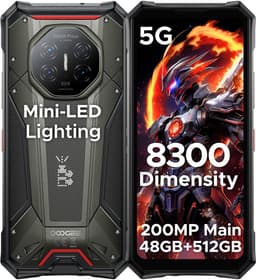 DOOGEE S300 PRO 5G - Robuuste smartphone - Robuuste telefoon - 48GB RAM + 512GB ROM (2TB/TF) - 6,78 inch FHD/120Hz - 11000mAh/66W - IP68 - Dimensity 8300 - Android 16 - 200MP AI camera - NFC - Vingerafdruk - Gezichtsherkenning - Slimme lichteffecten — thumbnail 1