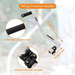 Dailygoods- Grastrimmerhandgreep Ergonomisch - Onkruidhandgreepverlenging - Aluminium Beugelclip - Gazononderhoud - Landschapsarchitectuur - Vermindert lumbale vermoeidheid - Onkruidverdelgerhandgreep — thumbnail 4