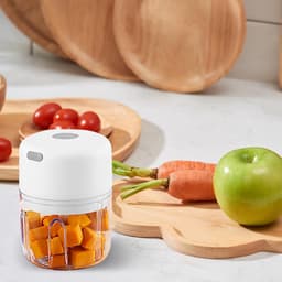 Elektrische Keuken Chopper - Mini Mixer - Snel Ingrediënten Snijden - USB Oplaadbaar - 250ml Capaciteit - Wit — thumbnail 3