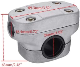 Dailygoods - Handvat Houder Bevestig Beugel Klem - 26mm - Aluminiumlegering - Anti-roest - Geschikt voor Strimmer Trimmer Grasmaaier - 26mm — thumbnail 5