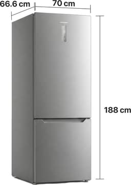 Heinner HCNF-M435INVHXE++ Koelvriescombinatie 435 L – No Frost – InoxCool Technologie – LED Touch Display – Super Freezing – RVS – 5 Jaar Garantie — thumbnail 3