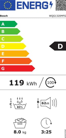 BOSCH WQG1320MFG Serie 6, Droogkast met warmtepomp, 8 kg — thumbnail 3