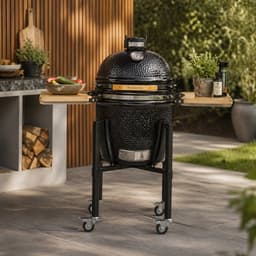 Monolith ONE.55 Kamado BBQ – Starterset met Onderstel & Zijtafels – Ø44 cm – Incl. SGS-systeem, RVS Roosters & Accessoires – Zwart — thumbnail 4