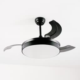CREATE - Plafondventilator 40W stille intrekbare bladen Ø108cm met licht - Zwart - Afstandsbediening - WIND CLEAR — thumbnail 3