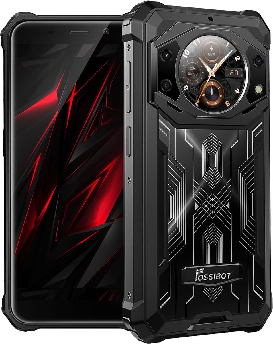 Fossibot F101 Pro Robuuste Smartphone - Dual SIM - Robuuste telefoon -5,45-inch HD+ 18:9 - 8GB + 128GB opslag - Uitbreidbaar geheugen tot 1TB - Android 13 Ultralange standby-tijd - 8MP frontcamera + 24MP achtercamera — afbeelding 1