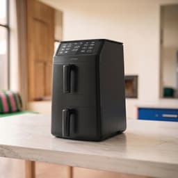 Seeger SuperFry Dubbele Airfryer - 11 Liter, 6 Kookprogramma's - 30°C–220°C - PFAS-vrij - Gestapelde lades - Voor 10 personen - Digitaal Touchscreen — thumbnail 3