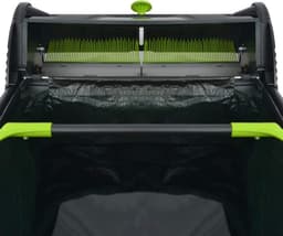 Gazonveegmachine - Tuinreiniger - Gazon Onderhoud - Verstelbare Hoogte - 103 liter - Zwart Groen — thumbnail 4
