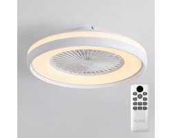 FlinQ LumiFan XL Ø60 cm Plafondventilator met Verlichting - Ventilator voor aan het Plafond - Ideaal voor op de Slaapkamer - Bestuurbaar met Afstandsbediening