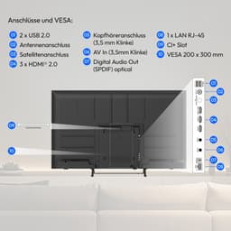 MEDION 125.7 cm 50" Ultra HD TV Smart TV Dolby Vision HDR Dolby Atmos VIDA Store Prime Video Disney+ DAZN HbbTV PVR Bluetooth HD+, MD850302 — thumbnail 6