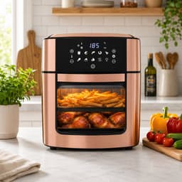 Airfryer Oven – 16Liter – Heteluchtfriteuse – 1800W – 8 Programma’s – PFAS-vrij – Inclusief Accessoires – Royal Swiss® — thumbnail 6