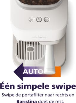 Philips Baristina + Melkopschuimer Bundel - BAR308/00 - Semi-Automatische Espressomachine - Pistonmachine - Koffiemachine met bonen - 2026 Editie - Wit — thumbnail 4