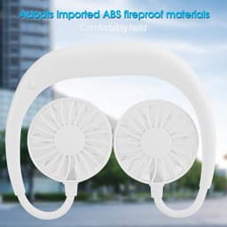 aladdien - Draagbare nekventilator - Handsfree ventilator - Lange batterijduur - Wit - Persoonlijke ventilator - Ideaal voor thuis en onderweg — thumbnail 4