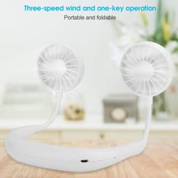 aladdien - Draagbare nekventilator - Handsfree ventilator - Lange batterijduur - Wit - Persoonlijke ventilator - Ideaal voor thuis en onderweg — thumbnail 5