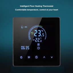 Slimme Thermostaat - Programmeerbaar Display - Vloerverwarming Regelen - Intelligent Plannen - 41x86x86 cm - Zwart — thumbnail 4