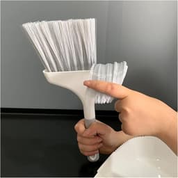 Stoffer en blik set - Mini bezem schep - Aanrecht reinigen - Ergonomisch handvat - Compact formaat - Blauw — thumbnail 4