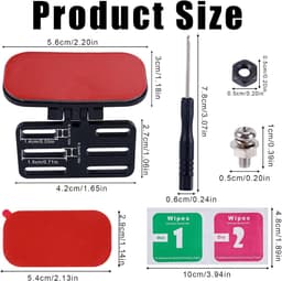 Sander Shop 2st Set voor Achteruitrijcamerahouder, Zelfklevend Dashcamhouder Houder voor Achteruitrijcamera Achteruitrijcamerabeugel met Schroeven Schroevendraaiers, Eenvoudig te Installeren — thumbnail 5