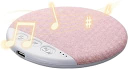 Ultradunne Bluetooth-kussenspeaker – een mini-draagbare speaker die onder je kussen past – een draadloos slaapapparaat met witte ruis en een timerfunctie – voorzien van geluidsgeleiding naar de benen – geschikt voor zijslapers – roze — thumbnail 1