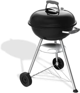Weber Compact Kettle - Ø 47 cm Grillrooster - Houtskoolbarbecue - Zwart - Asopvangschaal - 2 Duurzame, weerbestendige wielen - Handige dekselhaak - Kras- en roestbestendig — thumbnail 3