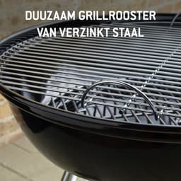 Weber Compact Kettle - Ø 47 cm Grillrooster - Houtskoolbarbecue - Zwart - Asopvangschaal - 2 Duurzame, weerbestendige wielen - Handige dekselhaak - Kras- en roestbestendig — thumbnail 5