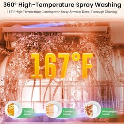 BLITZHOME Mini Vaatwasser – Draagbare Tafelvaatwasser met Touchbediening, 9 Programma's, 5,2L Tank, Droogfunctie, Startvertraging — thumbnail 10