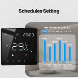 Emvae Slimme Thermostaat - Vloerverwarming - Waterverwarming - WiFi/ZigBee - Programmeerbaar - App Bediening - Wit — thumbnail 2