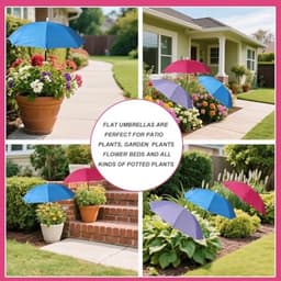 3e Verstelbare Plantenparasol, Grote waterdichte Tuinparasols Duurzaam Buitenzonwering voor Potplanten Bloemen Groenten — thumbnail 4