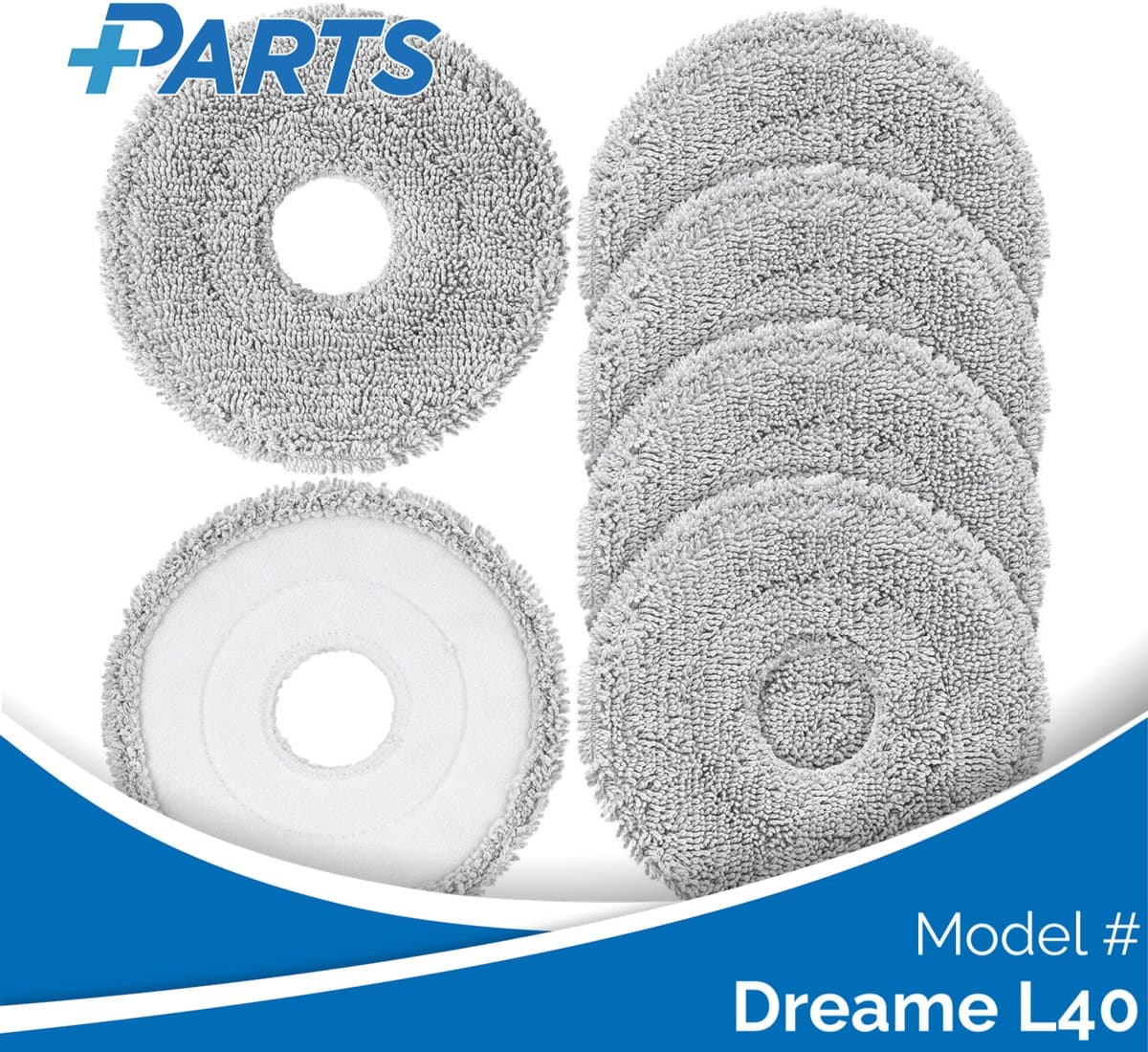 Dreame L40 Dweilpads (6 Stuks, Plus.Parts® alternatief voor RMP8) — afbeelding 1