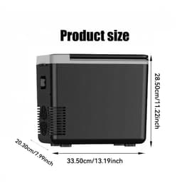 Mini Koelkast - Draagbaar - voor auto of thuis - 12V - 220V Dual-Power elektrische koeler Warmer - 10L - autokoelkast — thumbnail 2