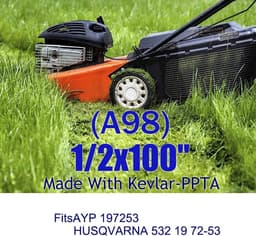 Grasmaaier Riem - V-snaar - Gazon Onderhoud - Kevlar Versterkt - 1/2 x 100 inch - Wit — thumbnail 3