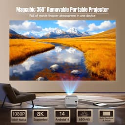 Beamer - 1080P - 8K - L018-projector - Automatische Keystone-correctie Focus - Projectiescherm - Draagbare Mini Beamer met Android OS — thumbnail 2